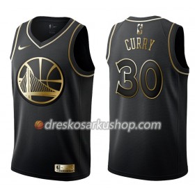 Muški NBA Dres Golden State Warriors Stephen Curry 30 Nike Crna Golden Edition Swingman